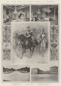 La visita del zar a Francia, escenas en Compiegne